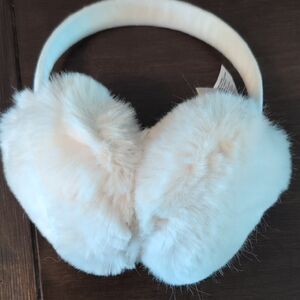 Old Navy Fluffy White Earmuffs